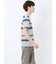 ポップコーンボーダー Vネック半袖Tシャツ
