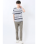 ポップコーンボーダー Vネック半袖Tシャツ