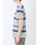 ポップコーンボーダー Vネック半袖Tシャツ