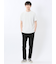 メッシュ かすれプリント クルーネック半袖Tシャツ