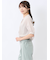 バンドカラー パフスリーブ 比翼ブラウス