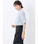 バンドカラー パフスリーブ 比翼ブラウス