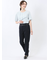 麻調合繊 テーパードパンツ 紺(セットアップ可能)
