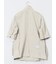 麻調合繊 半袖ダブルジャケット ベージュ(セットアップ可能)