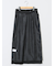 杢調 ラップ風ロングスカート 黒(セットアップ可能)