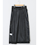 杢調 ラップ風ロングスカート 黒(セットアップ可能)