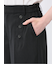 杢調 ボタン付き ワイドパンツ 黒(セットアップ可能)