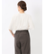 ホック付きクルーネック 半袖プルオーバーブラウス