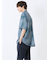 接触冷感 総柄 レギュラーカラー半袖シャツ