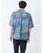接触冷感 総柄 レギュラーカラー半袖シャツ