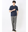 バイヤスジャガード Vネック半袖Tシャツ