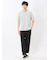 格子柄ジャガード クルーネック半袖Tシャツ