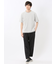 格子柄ジャガード クルーネック半袖Tシャツ