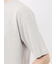 格子柄ジャガード クルーネック半袖Tシャツ