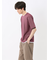格子柄ジャガード クルーネック半袖Tシャツ