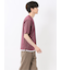 格子柄ジャガード クルーネック半袖Tシャツ