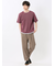 格子柄ジャガード クルーネック半袖Tシャツ
