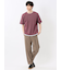 格子柄ジャガード クルーネック半袖Tシャツ