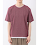 格子柄ジャガード クルーネック半袖Tシャツ