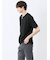 ヘリンボンジャガード キーネック半袖Tシャツ