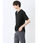 ヘリンボンジャガード キーネック半袖Tシャツ