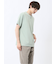 ヘリンボンジャガード キーネック半袖Tシャツ