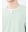ヘリンボンジャガード キーネック半袖Tシャツ