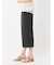 麻調合繊 ボタン付き クロップドパンツ(セットアップ可能)
