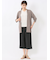 麻調合繊 ボタン付き クロップドパンツ(セットアップ可能)