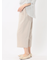 麻調合繊 ボタン付き クロップドパンツ(セットアップ可能)
