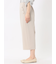 麻調合繊 ボタン付き クロップドパンツ(セットアップ可能)