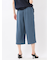 麻調合繊 ボタン付き クロップドパンツ(セットアップ可能)