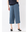 麻調合繊 ボタン付き クロップドパンツ(セットアップ可能)