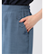 麻調合繊 ボタン付き クロップドパンツ(セットアップ可能)
