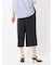 麻調合繊 ボタン付き クロップドパンツ(セットアップ可能)