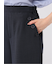 麻調合繊 ボタン付き クロップドパンツ(セットアップ可能)