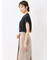 バンドカラータック ノースリ比翼ブラウス