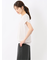 快適機能 無地 フレンチ袖 Vネックニット