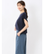 快適機能 無地 フレンチ袖 Vネックニット