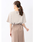 麻調合繊 プルオーバー 半袖ブラウス(セットアップ可能)