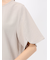 麻調合繊 プルオーバー 半袖ブラウス(セットアップ可能)