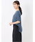 麻調合繊 プルオーバー 半袖ブラウス(セットアップ可能)