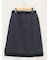 ストレッチウォッシャブル ダブルクロス Aラインスカート 紺(セットアップ可能)