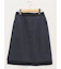 ストレッチウォッシャブル ダブルクロス Aラインスカート 紺(セットアップ可能)