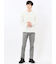 千鳥ジャガード クルーネック長袖Tシャツ