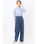 ストレッチ ワンタック ワイドパンツ