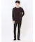 リンクスボーダージャガード クルーネック長袖Tシャツ