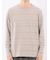 リンクスボーダージャガード クルーネック長袖Tシャツ