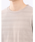 リンクスボーダージャガード クルーネック長袖Tシャツ