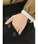 ストレッチ ボタン付き ワンタック ワイドパンツ